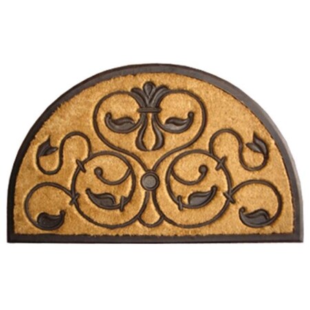 Imports Decor Inc Imports Decor 709RBCM 30" x 18" Twisted Leaves Design Rubber Coir Doormats - Attractive Floor Mats 709RBCM